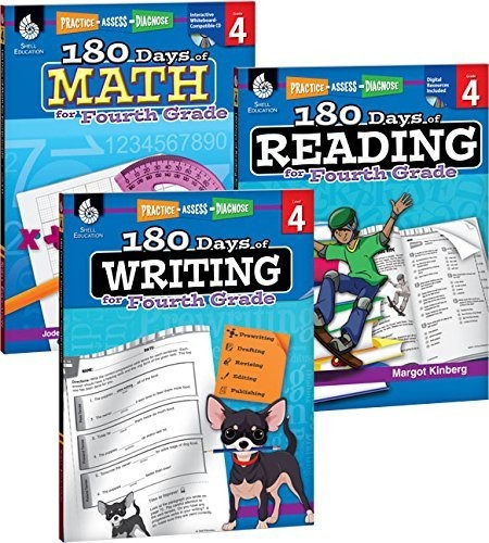 Book : 90 Days Of Practice For 4th Grade (set Of 3),...