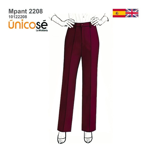 ( Moldes De Ropa)  Pantalon Recto Mujer 2208