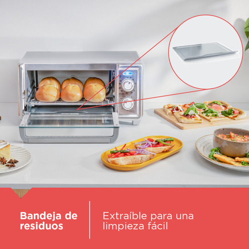 Horno Freidora Black+decker De 11 Litros, To4125-0sdla Color Plateado