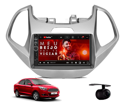 Central Multimidia Mp5 Slim Ford Ka 2014 2015 2016 Prata