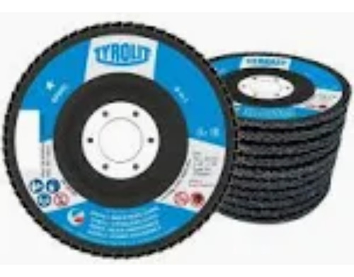 Disco De Flap Tyrolit 4.1/2 Lixa 80gr Para Desbastar 10unid.