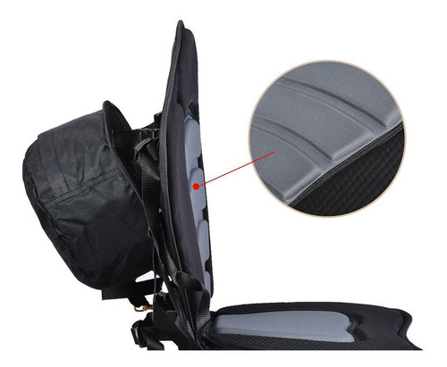 Imagen 6 de 12 de Asiento De Kayak Cojín Acolchado Respaldo De Canoa Silla