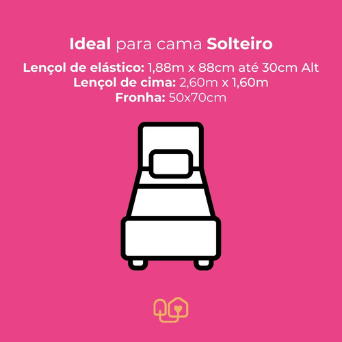 Jogo De Lençol Solteiro Malha Penteada Lençol Superior 3 Pçs
