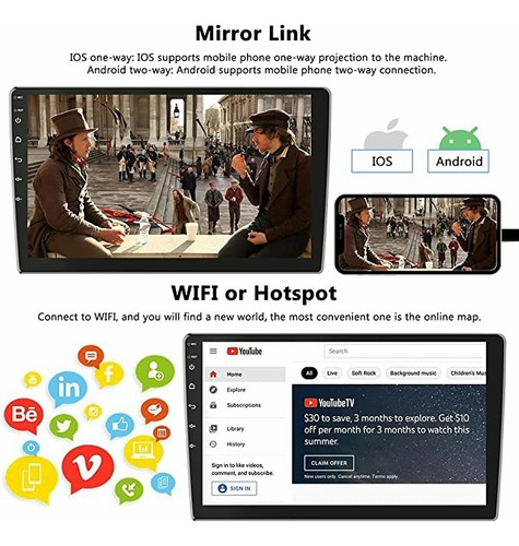 9x Radio Android 8.1 Gps Mirror Link Wifi Usb 2 Din