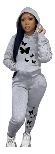 Conjunto Deportivo Mujer Sudadera Y Pants Butterflies