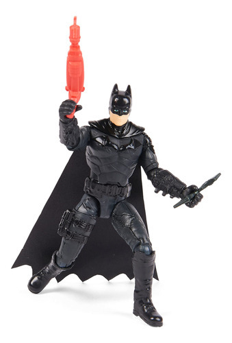 Boneco de Batman articulado com acessórios e cartão misterioso