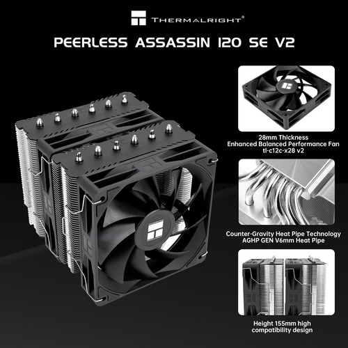 Termalright Assassin 120 Se V2 Cpu Air Enroler - 6 Tuberías