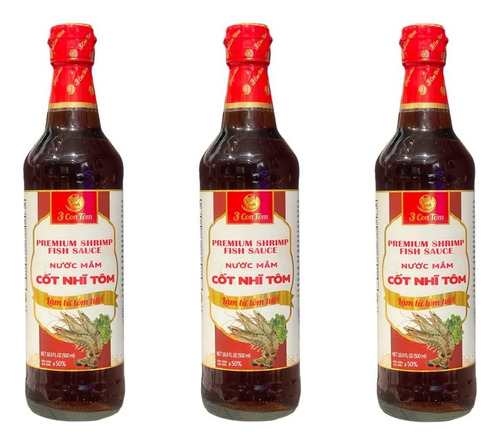 Salsa De Pescado Y Soja 3 Packs Premium De Camarón