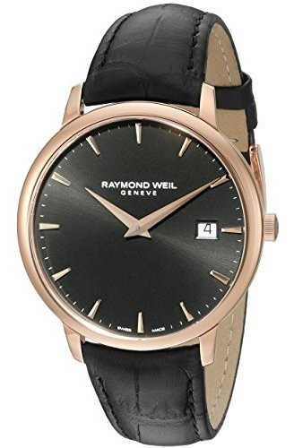 Reloj Analogico De Cuarzo Negro 5488-pc5-20001 De Raymond We