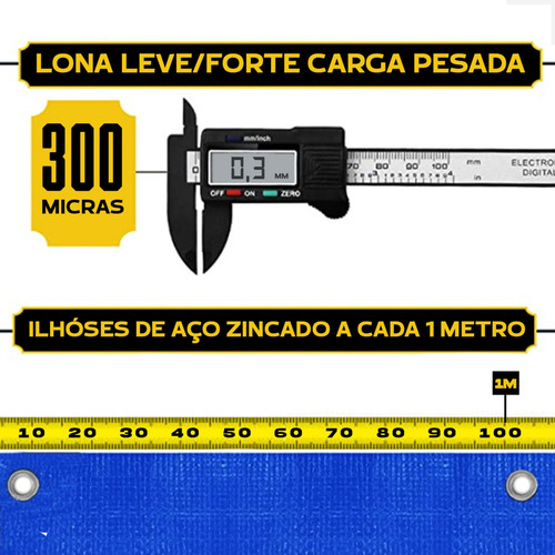 Lona Azul 8x5 Cobertura Camping Tenda Telhado Obra