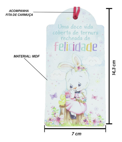 Enfeite Tag Decorativa De Páscoa P/ Presente E Decoração