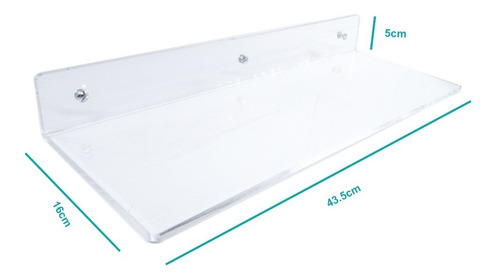 Imagen 3 de 3 de Repisa Estante Flotante De Acrílico 6mm Para Pared