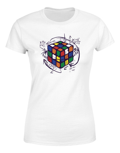 Playera Cubo De Rubik Matemáticas Mujer