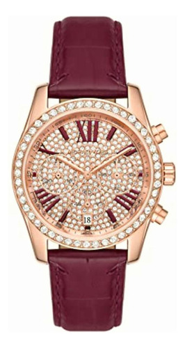 Reloj Michael Kors Mk2971 Lexington De Piel En Color Rojo