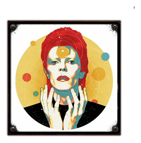 #58 - Cuadro Decorativo Vintage / David Bowie No Chapa 