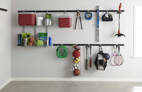 Rubbermaid Fasttrack Rail, Kit, Negro
