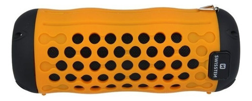 Parlante Portatil Bluetooth Ipx5 Resiste Agua Swissten Color Naranja Y Negro