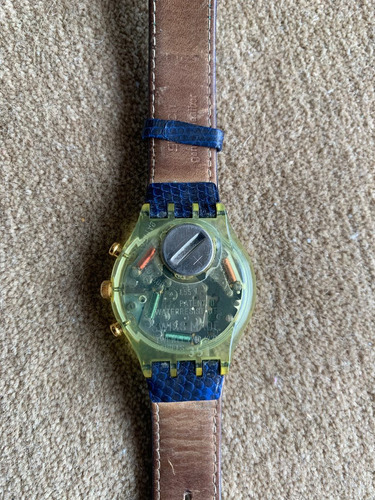 Relogio Swatch, Anos 90, Cronografico,en Otimo Estado,couro