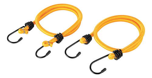 Kit 12 Tensores Cuerdas Amarres Elásticos Con Gancho 60 Cm