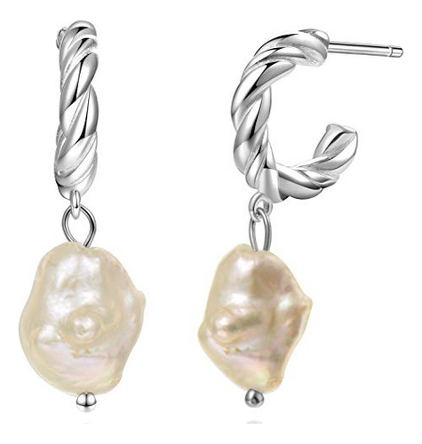 Pendientes De Perlas Barrocas [.925 Plata  B07twllppf_130324