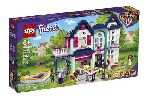 Imagen 2 de 2 de Bloques para armar Lego Friends Andrea's family house 802 piezas en caja