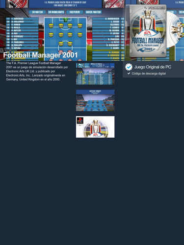 Football Manager 2001 - Descarga Digital - Pc #32038