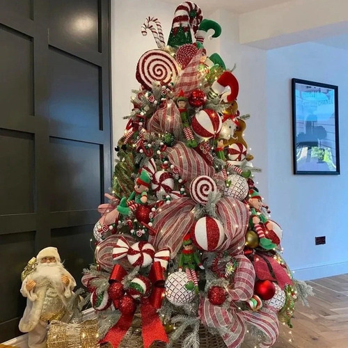 Cinta Navideña De 10 Yardas, Rollo Navideño