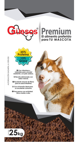 Croquetas Güesos Premium Alimento Perro Adulto 25 Kg