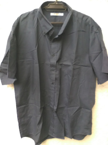 Camisa Manga Corta Azul Oscura Top One Xxxl.