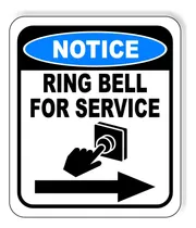 Comprar Campana Anillo Para Servicio Flecha Derecha Letrero Aluminio