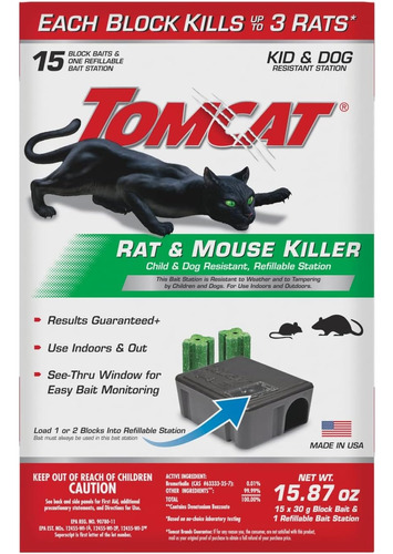 Matador De Ratas Y Ratones Tomcat Resistente A Niños Y Perro