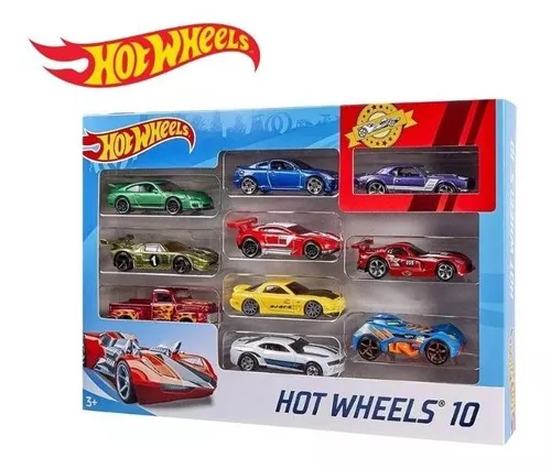 Carros Hot Wheels Com 10 Carros Sortidos Escala 1:64 Mattel