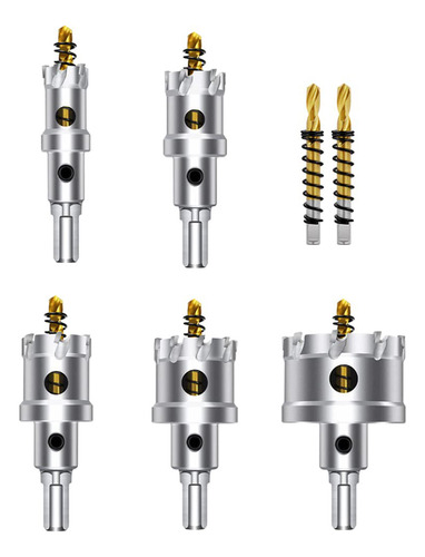 Kit De Sierra Perforadora De 7 Piezas Para Metal Duro, Orifi