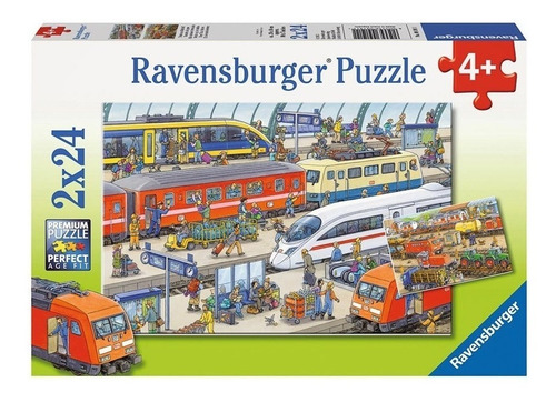 Rompecabezas 2x24 Piezas Estación De Tren Ravensburger