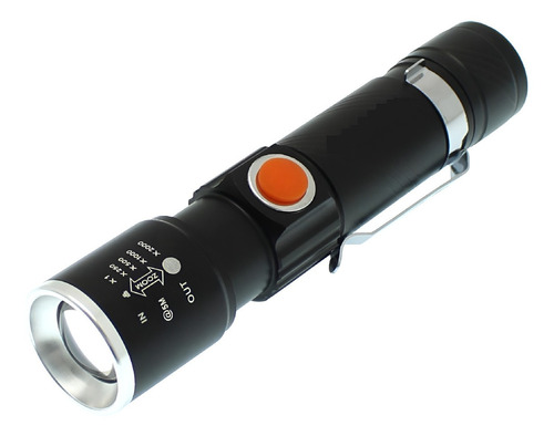 Mini lanterna LED Lanterna recarregável Lanterna tática USB Lanterna de bolso do Catar Lanternas táticas