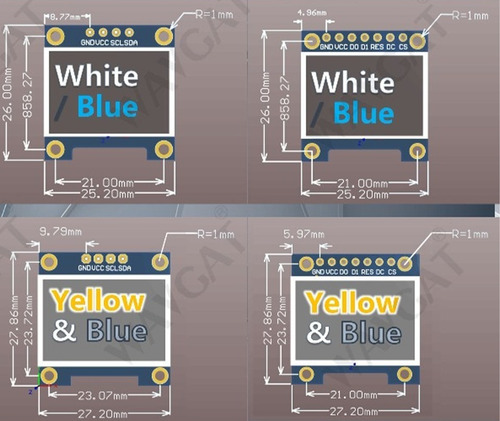 Imagen 5 de 5 de Pantalla Lcd 128x64 Oled 0.96 Para Arduino (4 Terminales)