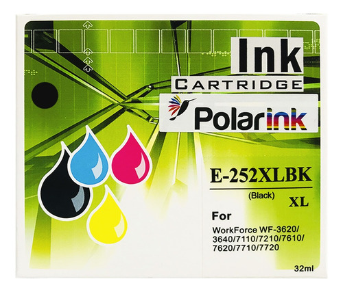 Cartucho Compatible Con Epson 252xl Wf 3620 3640 1710 Negro