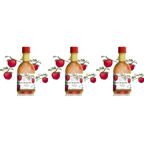 Almaromi Vinagre De Maçã 12x400ml (kit C/03)