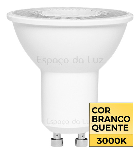 Imagem 1 de 4 de Lâmpada Led Dicroica Gu10 6w 3000k Branco Quente Sth8535/30