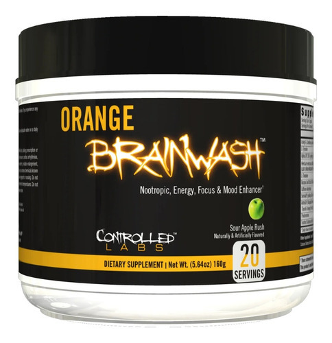 Controlled Labs Orange Brainwash Nootrópico 20serv Sabor Manzana