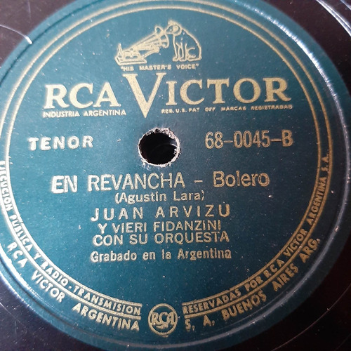 Pasta Juan Arvizu Vieri Fidanzini Rca Victor C189