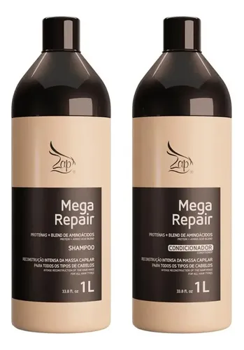 Kit Mega Repair Zap 2x1lt - Hidratação E Reconstrução