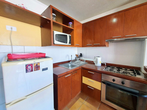 Amoblado 1 Dormitorio Full Equipado Metro Santa Lucía