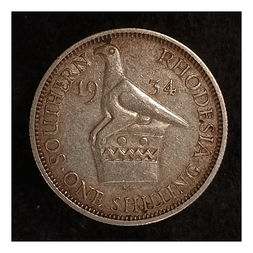 Rhodesia Del Sur 1 Shilling 1934 Exc Plata Km 3 Jorge V