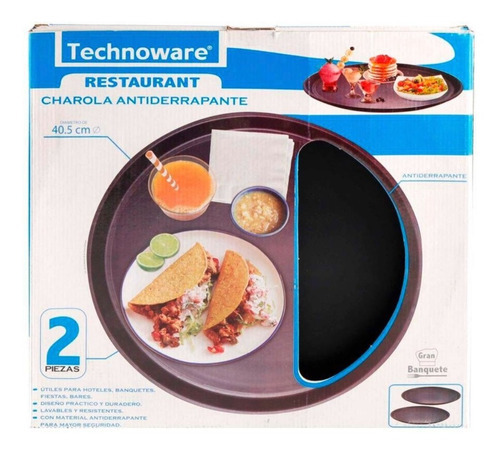 Charolas De Servicio Technoware 16 Pulgadas 2 Piezas