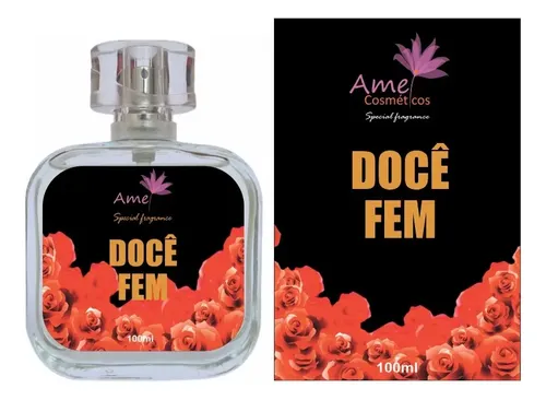 Perfume Feminino Amei Cosméticos Doce Fem 100ml Floral Aldeídico