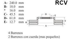 Disco Frenos Delantero Para Nissan Tsuru  2009 Se