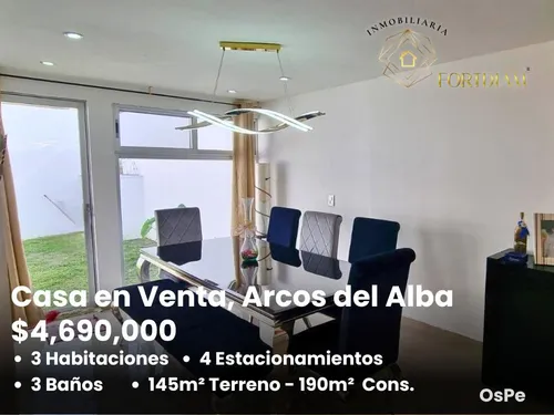 Casa En Venta, Arcos Del Alba