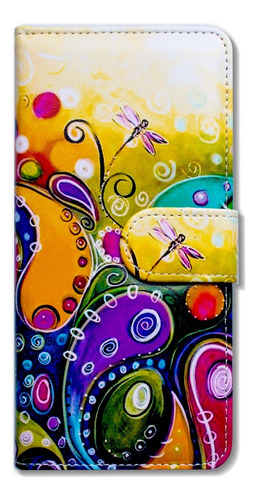Funda Tcl 30 Xe 5g, Colorida Funda De Piel De Libélula Con T