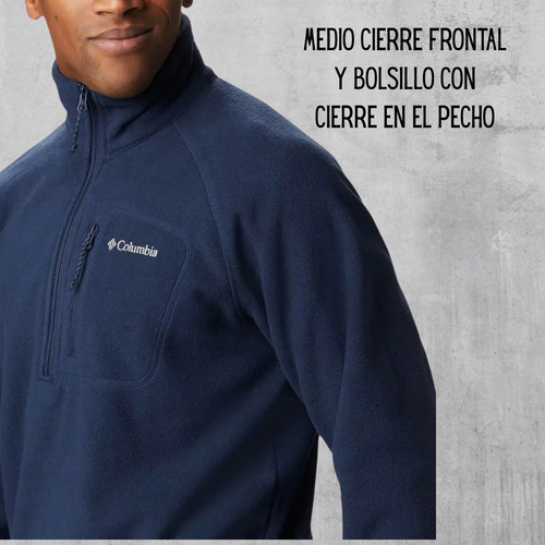 Buzo Columbia Polar Fast Trek 3 Medio Cierre Hombre Térmico